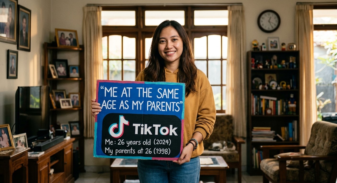 Tren 'Me at the Same Age As My Parents' Viral di TikTok