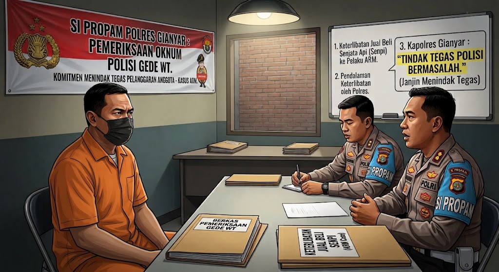 Oknum Polisi Polres Gianyar Diperiksa Propam