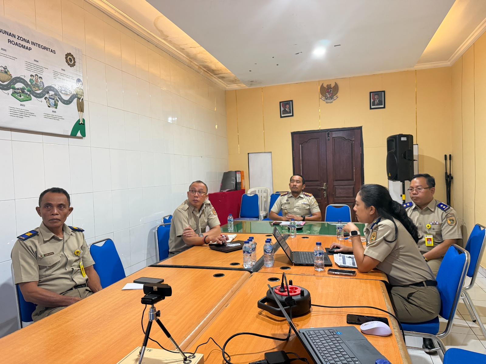 BPN Klungkung Ikuti Evaluasi Kinerja Kanwil BPN Bali Secara Daring