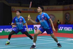 Fajar/Rian saat berlaga di India Open 2023 (Photo: Humas Badminton)